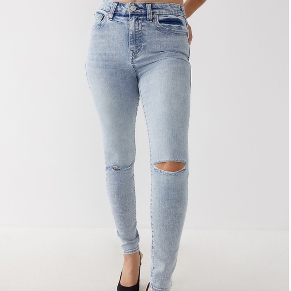 NWT TRUE RELIGION JENNIE HIGH RISE  CURVY SKINNY JEANS-24 - Picture 3 of 13